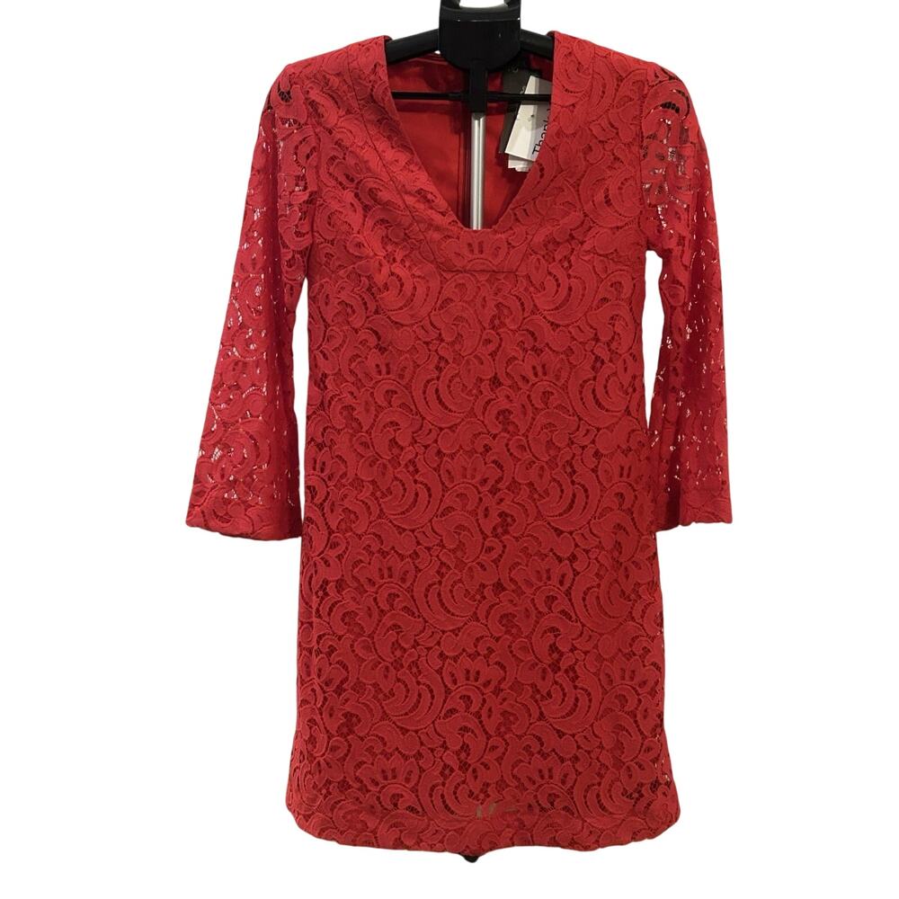 NWT Taylor Red Lace Dress Women's size 2
